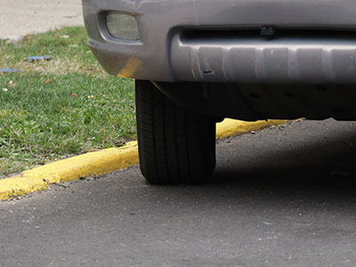 And the yellow paint on the curb means what?