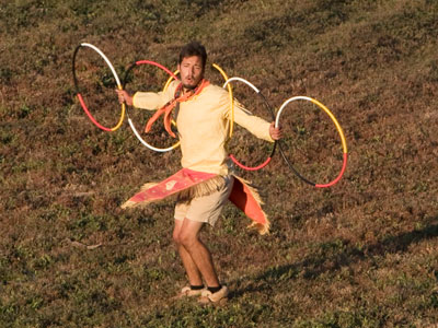 On Indigenous Peoples Day, I encounter a hoop dancer.