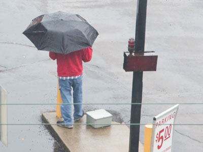 The company that runs my decrepit parking garage also operates this lot.  Here`s how they accommodate their employees.