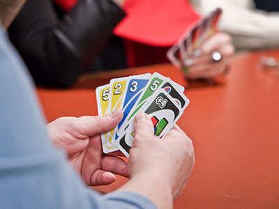 After lunch, there was an intense game of Uno.