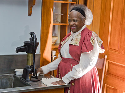 Matilda kept busy in the kitchen.