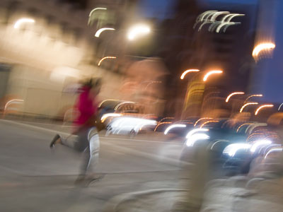 If only there was some sort of color-coded light system that told people when it`s safe to cross the street.