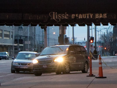 Car on the sidewalk, but I can handle just about anything.