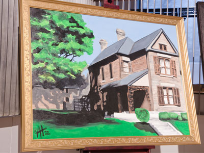 The Dayton Metro Library has acquired Angelo Hobson`s painting of the Dunbar House (see June 25, 2022).