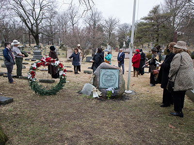 On the anniversary of the death of Paul Laurence Dunbar, a graveside commemoration took place at Woodland Cemetery.