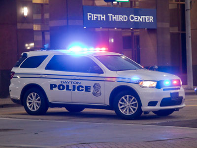 Cop cars blocked streets downtown with no explanation.