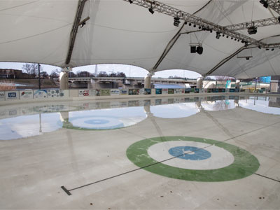 The ice skating rink has become a pond -- and after this I SAW A BUTTERFLY!  I guess spring has sprung.