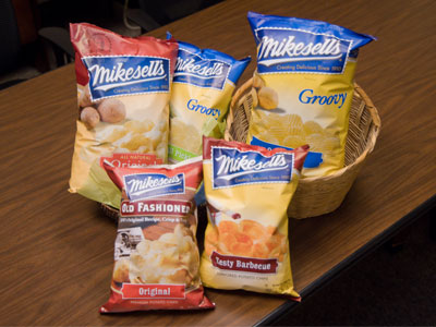 Some of the last Mikesell`s chips made in Dayton.