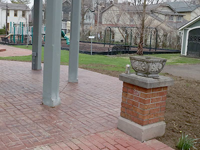 Improvements at the gazebo (see March 8 above).