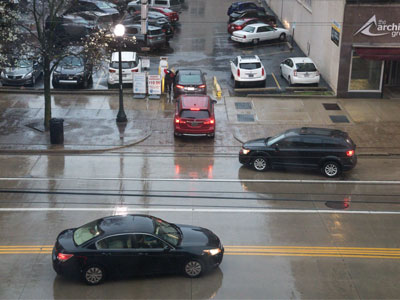 All of downtown was in gridlock because one person couldn`t figure out how to pay to park.