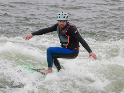 This surfer was so good it took him a long time to fall.