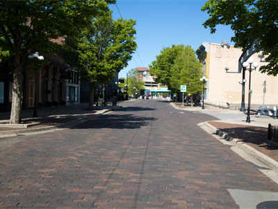 Having the streets barricaded means I don`t need to stay on the sidewalk.