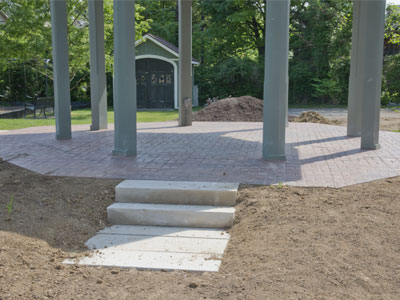 Further developments at the Oregon District gazebo (see April 24, 2023).