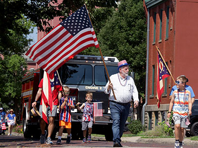 Patriotic parade.