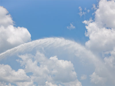 Clouds and water.