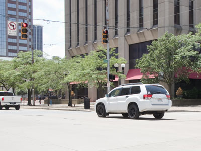 The daily crosswalk violator (see July 17 above).