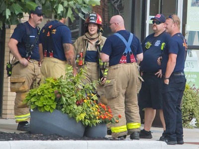 Firefighter fashions.