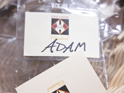 This wasn`t my name tag, so I was a bit ill at ease to have another Adam in the room.  I`m usually the only one.