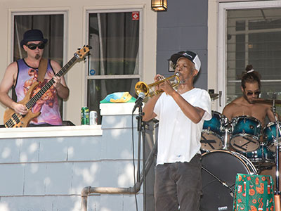 It`s a hot Saturday in August:  must be time for Porchfest.