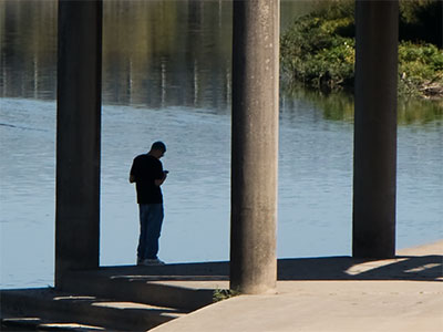 Get outside.  Go to a park.  Look at your phone.