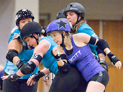 This roller derby team is sponsored by a university physics department.  Every bout is a lesson in physics.