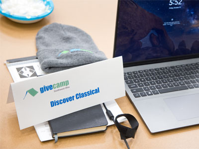 At GiveCamp, a team of programmers volunteered to work on Discover Classical`s Web site all weekend.