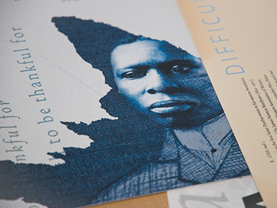 An exhibition of posters inspired by the writings of Paul Laurence Dunbar is being installed at the Main Library.