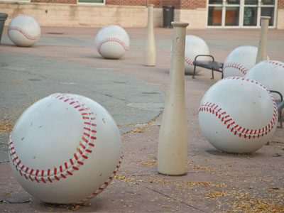 Crowds of people came to watch baseball and the direction of downtown Dayton was changed.