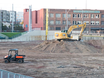 This year, the field is being totally rebuilt.