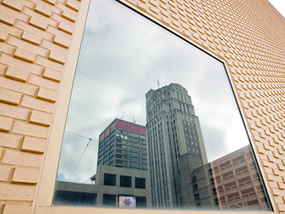 Reflections on downtown Dayton.