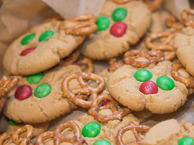 They`re red-nosed reindeer cookies, see?