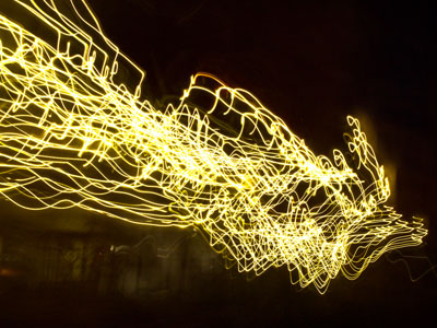 Walking down the sidewalk with the shutter open.