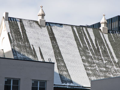 Were there kids sledding down the roof?