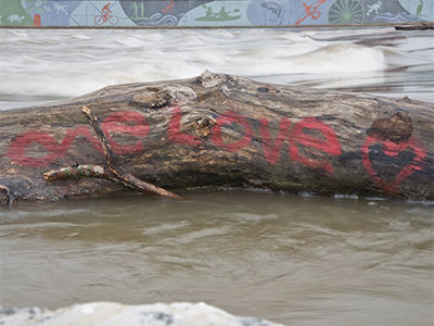 I was lucky to find this, but it was diligence (and not luck) that brought me to the flooding river on a cold winter day.