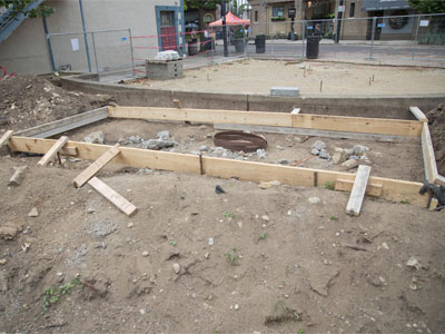 Work continues on the Oregon Distric Memorial (see May 29, 2024).