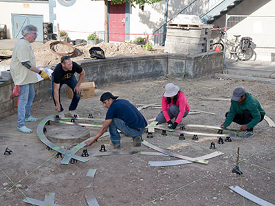 Yesterday all of these metal pieces were laid out in their proper places at the library.