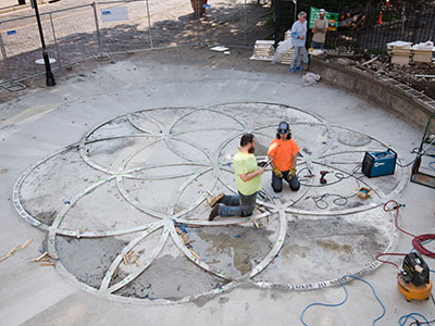 Concrete was poured into the site yesterday while I was photographing dancers (see June 16 above).