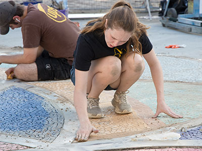 People will walk over this installation and have no idea how much effort it took to create.