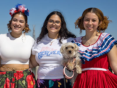 A Dominican dog was in the Hispanic Festival parade.