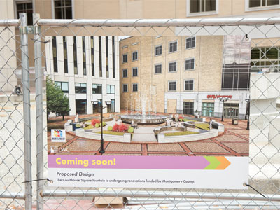 What the Courthouse Square fountain will look like.