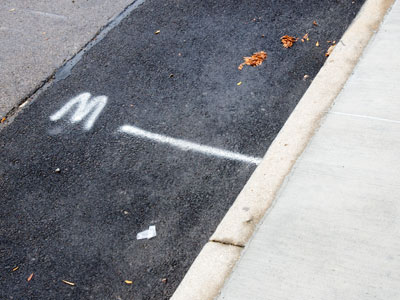 Where the parking meter will go (see September 13 above).