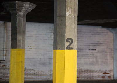 Because of the recent cold weather, I`ve had to drive to work and park in the depressing parking garage.