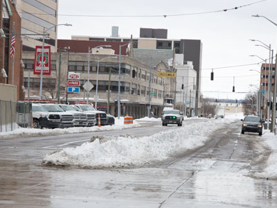 Plowing snow into `boulevards` is a temporary solution.