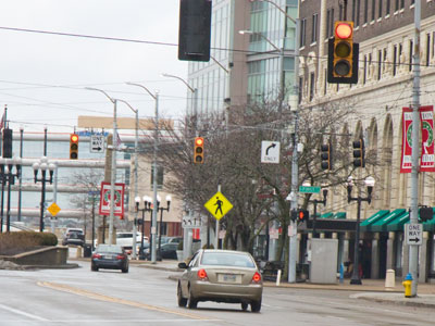 I watched this car for a while and have to wonder if the driver knew what red lights mean.