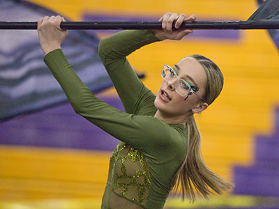 I spent another Saturday in a gym watching color guard.