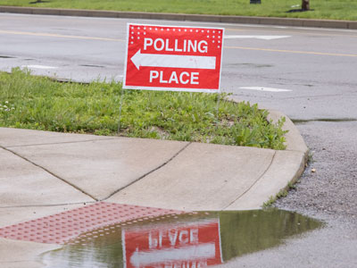 Rainy day democracy.