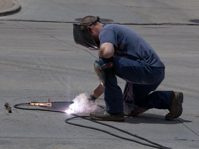 I don`t like to work outside, but making fire is cool.