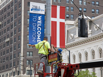 Dignitaries from around the world are coming to Dayton later this month, and downtown is getting a facelift.