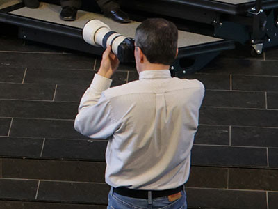 I put one camera on a tripod taking pictures every 60 seconds, which resulted in me photographing myself.