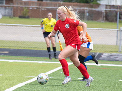 No. 9 had a pretty good day:  she scored six goals.